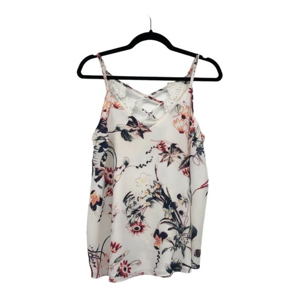 Kismet White Floral Carla Camisole Tank Top size M - Picture 2 of 16